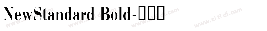 NewStandard Bold字体转换